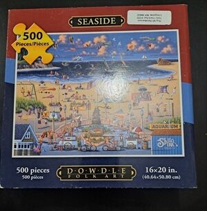 D.O.W.D.L.E. Seaside 500 Piece Puzzle  Size 16"×20"